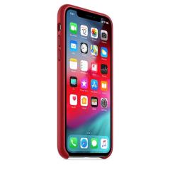 Apple iPhone XS Leather Case - (PRODUCT) RED
