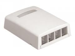 4 position surface mount box for NetKey  modules international white