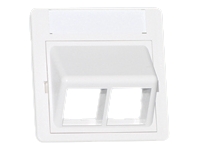50mm x 50mm adapter with sloped insert for two NetKey  modules