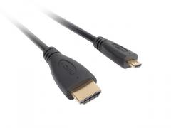 Lanberg HDMI (M) -> HDMI MICRO (M) V1.4 cable 1.8m 4K 3D black