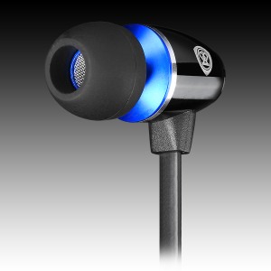 Stereo earphones with microphone; Crystal clear sound delivers dynamic bass; Noise-isolating ear-bud