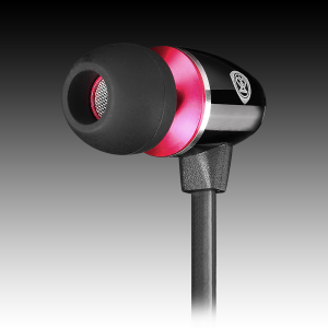 Stereo earphones with microphone; Crystal clear sound delivers dynamic bass; Noise-isolating ear-bud