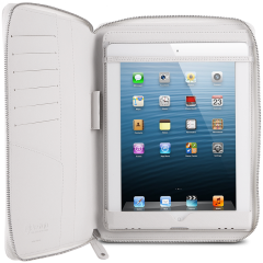 Prestigio Universal Pu leather white case with zip closure and stand suitable for most 9.7-10.1