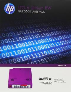 Хартия HPE LTO-6 Ultrium RW Bar Code Label 100 Pack
