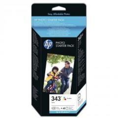 HP 343 Series Photo Starter Pack-60 sht/10 x 15 cm
