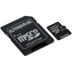 Kingston 256GB microSDXC Canvas Select 80R CL10 UHS-I Card + SD Adapter EAN: 740617274882