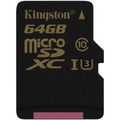 Kingston 64GB microSDXC Canvas Select 80R CL10 UHS-I Single Pack w/o Adapter EAN: 740617275858