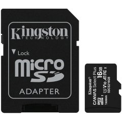 Kingston 16GB microSDHC Canvas Select Plus 100R A1 C10 Card + ADP EAN: 740617297300