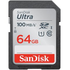 SANDISK Ultra 64GB SDHC  Memory Card 100MB/s