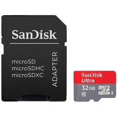 SANDISK 32GB microSDHC Card with Adapter