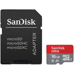 SanDisk Ultra Android microSDHC 16GB + SD Adapter + Memory Zone App 98MB/s A1 Class 10 UHS-I; EAN: