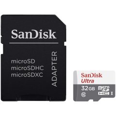 SanDisk Ultra Light microSDHC + SD Adapter 32GB 100MB/s Class 10