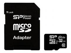 SILICON POWER memory card Micro SDHC 32GB Class 10 + Adapter