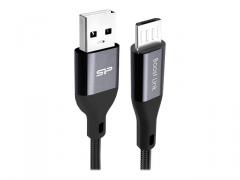 SILICON POWER Cable microUSB - USB Boost Link LK30AB Nylon 1M 2.4A Black