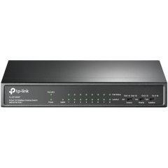 9-port 10/100Mbps unmanaged switch with 8 PoE+ ports