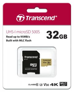 Transcend 32GB microSD UHS-I U3 (with adapter)