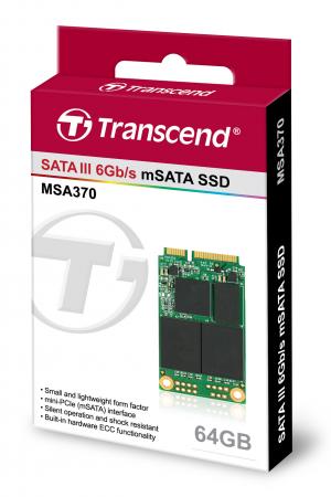 Твърд  диск Transcend 64GB mSATA(50.8 X 29.85mm) SSD SATA3