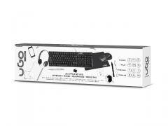 uGo Office combo set 4in1 - keyboard + mouse + headphones + mousepad