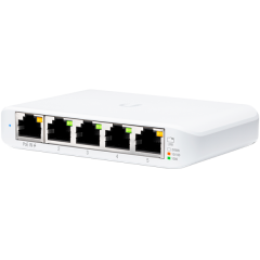 Ubiquiti USW Flex Mini 5-Port managed Gigabit Ethernet switch powered by 802.3af/at PoE or 5V