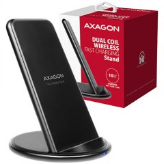 AXAGON WDC-S10D dual coil Wireless Fast Charging Stand